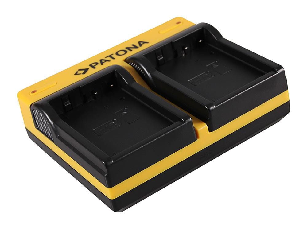 Caricatore Dual PATONA per Panasonic DMW-BLD10 Lumix DMCGF2 DMC-GF2 con cavo Micro-USB