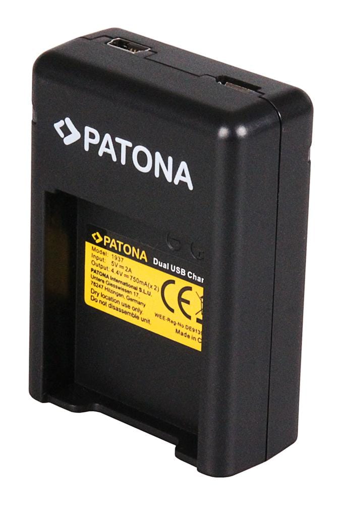 PATONA Carregador Dual Rápido para Samsung Gear 360 EB-BC200ABE com Cabo Micro-USB PATONA Carregador Dual Rápido para Samsung Gear 360 EB-BC200ABE com Cabo Micro-USB