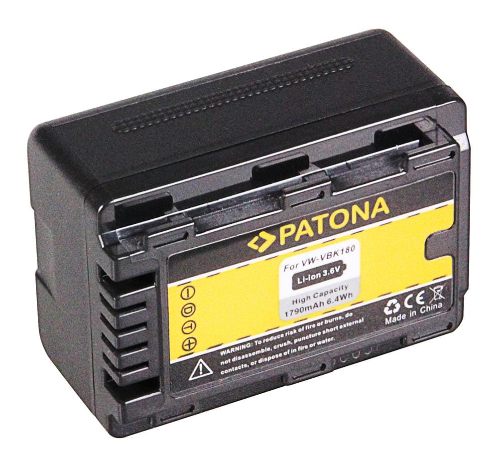 PATONA Batteria per Panasonic VW-VBK180 VBK180-K VBK180 + Indicatore di autonomia PATONA Batteria per Panasonic VW-VBK180 VBK180-K VBK180 + Indicatore di autonomia