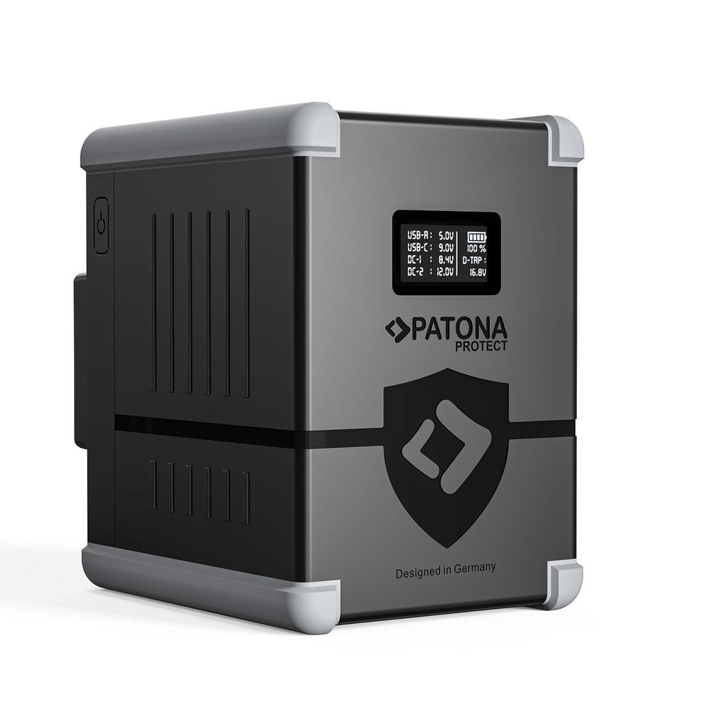 PATONA PROTECT Batteria Gold Mount G200 PD100 198 Wh per DSLR, Camcorder, Laptop, Smartphone, LED‑Luce