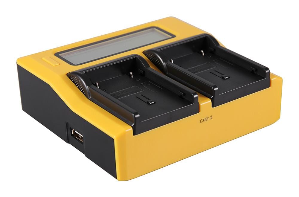 PATONA Dual LCD USB Caricabatterie per JVC BNV408 BN-V408