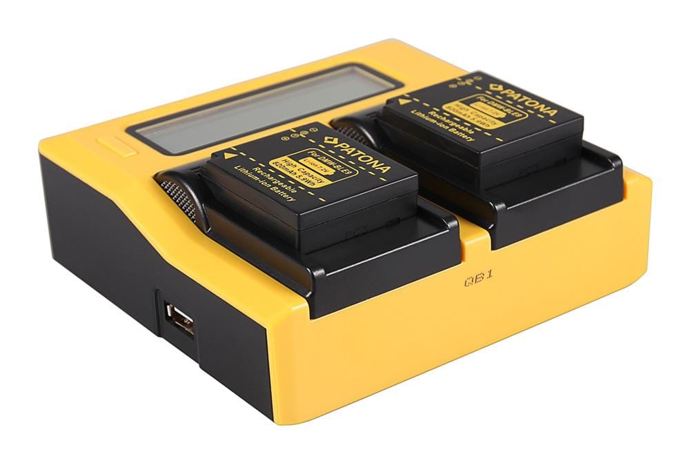 PATONA Cargador Dual LCD USB para Panasonic DMW-BLE9 DMW-BLE9E Lumix DMC-GF3 DMC-S6K