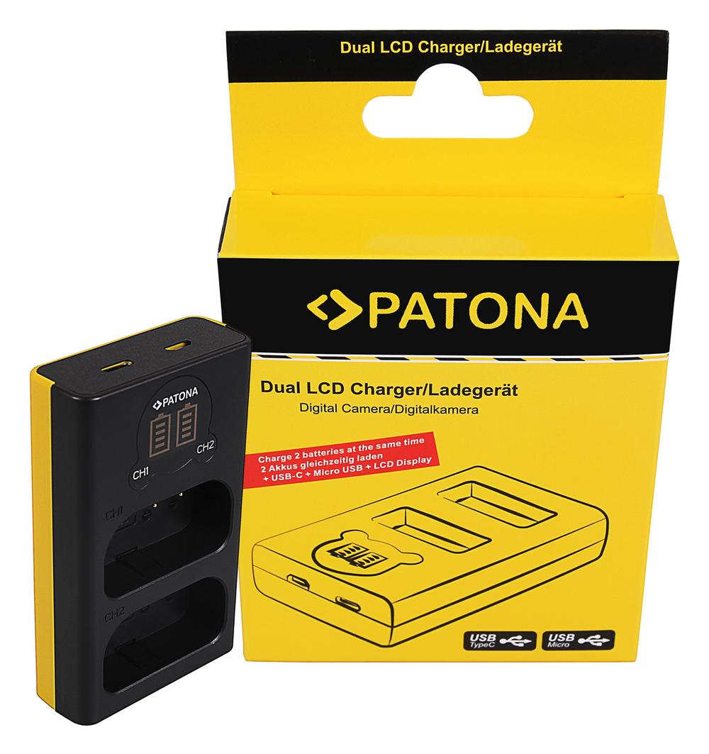 Carregador USB Dual LCD PATONA para Panasonic DMW-BLJ31 Lumix DC-S1 DC-S1R DC-S1H