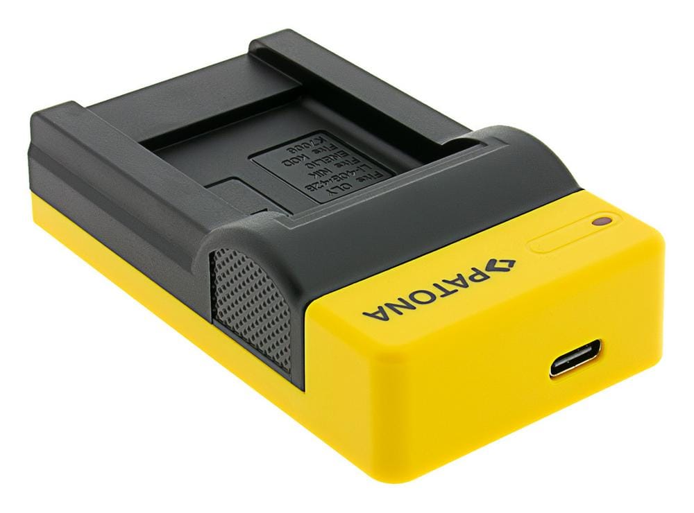 PATONA Slim Carregador USB com Entrada USB‑C para Olympus Li-40B Li-42B e Nikon EN-EL10