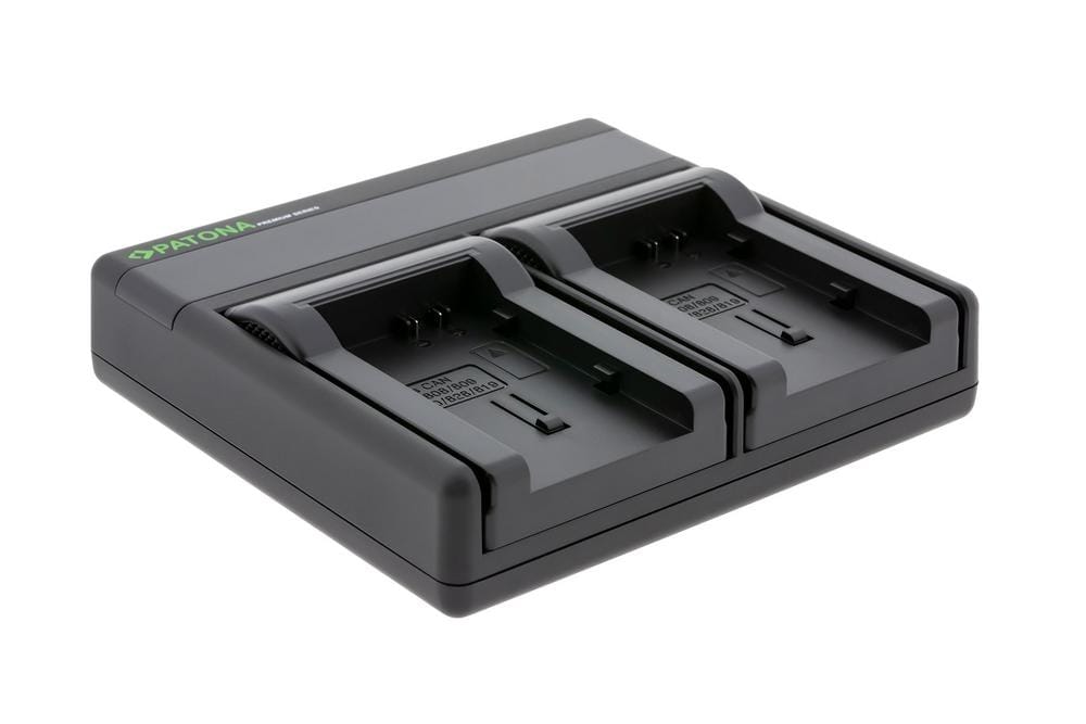 PATONA Premium Dual PD Performance Charger for Canon BP-808 with USB-C Input/Output