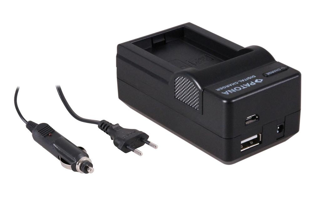 PATONA caricabatterie 4in1 per Canon BP110 BP-110 Legria HFR21 HFR20 HF-R20