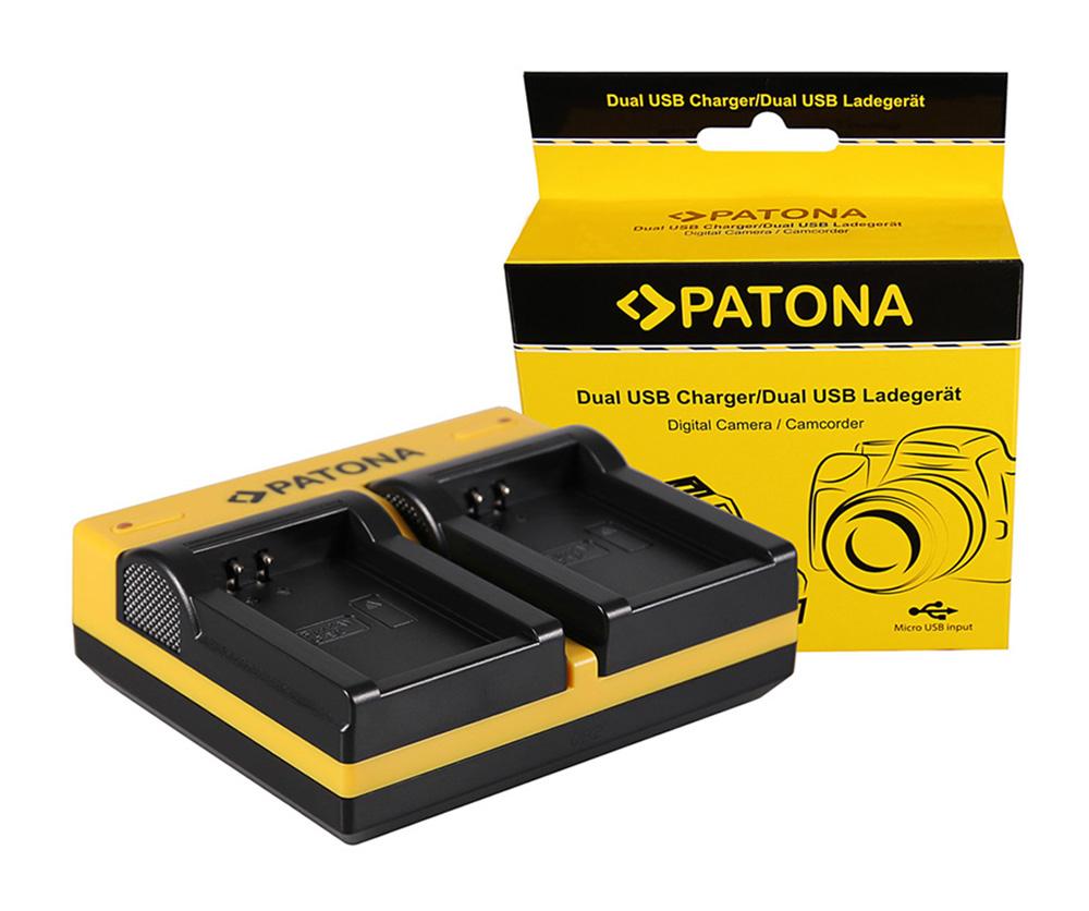 PATONA Dual Charger for Canon LP-E12 EOS M including Micro-USB Cable