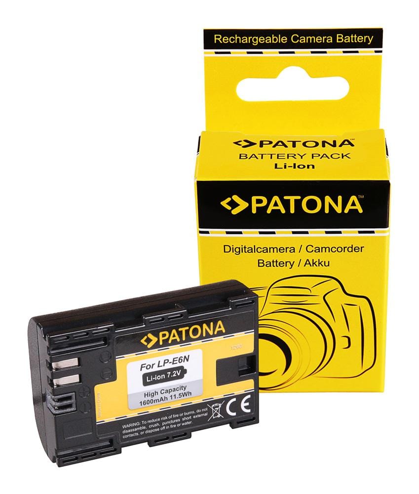 PATONA Battery for Canon LP-E6N LPE6N EOS R EOS 80D 7D 70D 6D 60D Mark II Mark III R5D PATONA Battery for Canon LP-E6N LPE6N EOS R EOS 80D 7D 70D 6D 60D Mark II Mark III R5D
