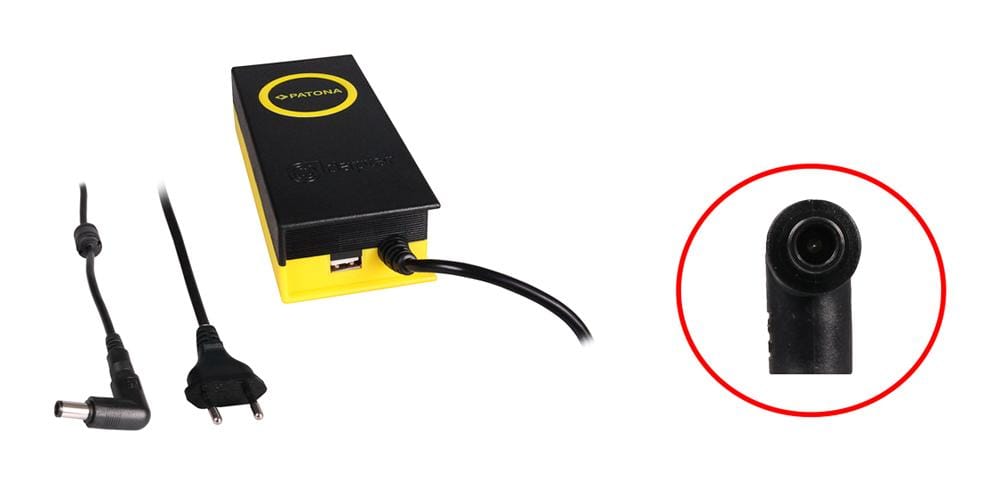 PATONA 90W Sync Power Supply 18.5V with 2.1A USB Output for Laptop, External Hard Drive, Blu‑Ray Player and Game Consoles PATONA 90W Sync Power Supply 18.5V with 2.1A USB Output for Laptop, External Hard Drive, Blu‑Ray Player and Game Consoles