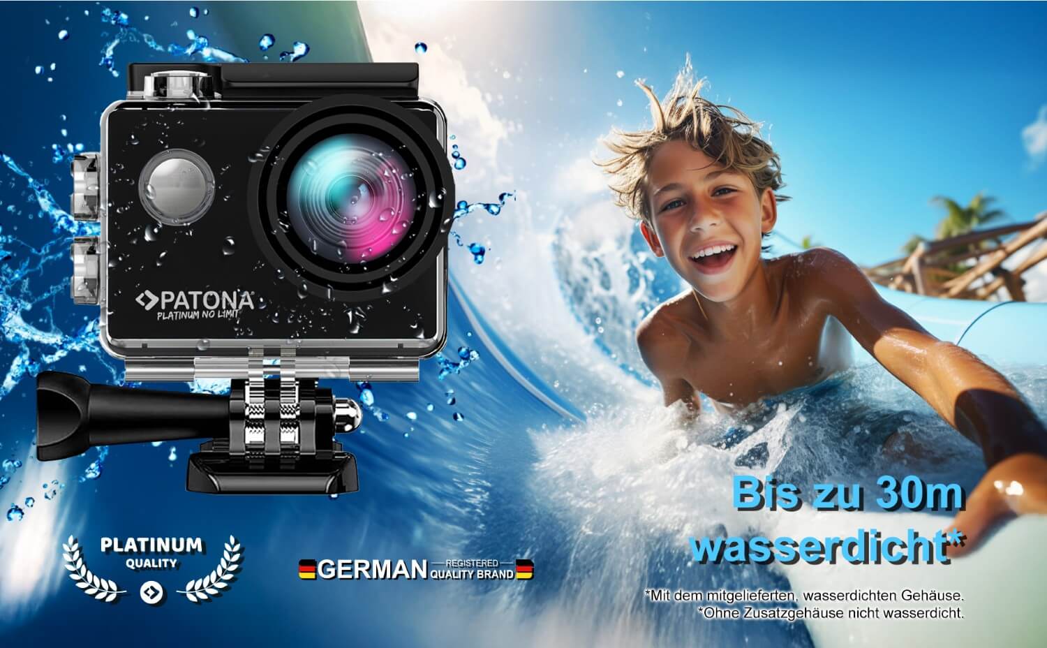 PATONA Platinum Action Cam Life SL3 4K 120fps 16mp 120° 4G+IR RC Wifi APP many accessories