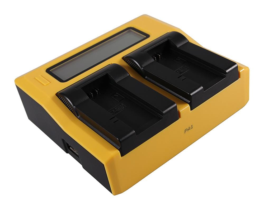 PATONA Caricatore Dual LCD USB per Sony NP-FC10 Cyber-shot Point & Shoot DSCP DSC-P DSCP10 DSC-P10