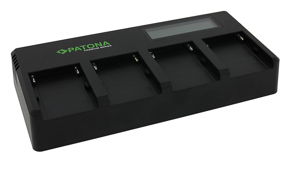 PATONA Premium carregador rápido de 4 canais para baterias Sony série F (F960, F970)