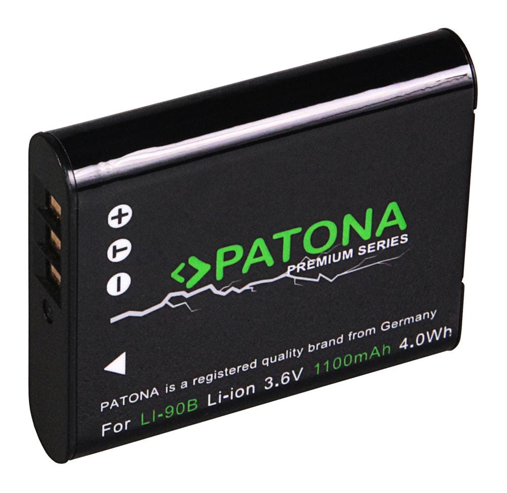 PATONA Batterie Premium pour Olympus Li-90B, Li 90B, Tough TG-1, TG-6, Stylus XZ-2, Ricoh DB-110, GRIII, GRIIIx