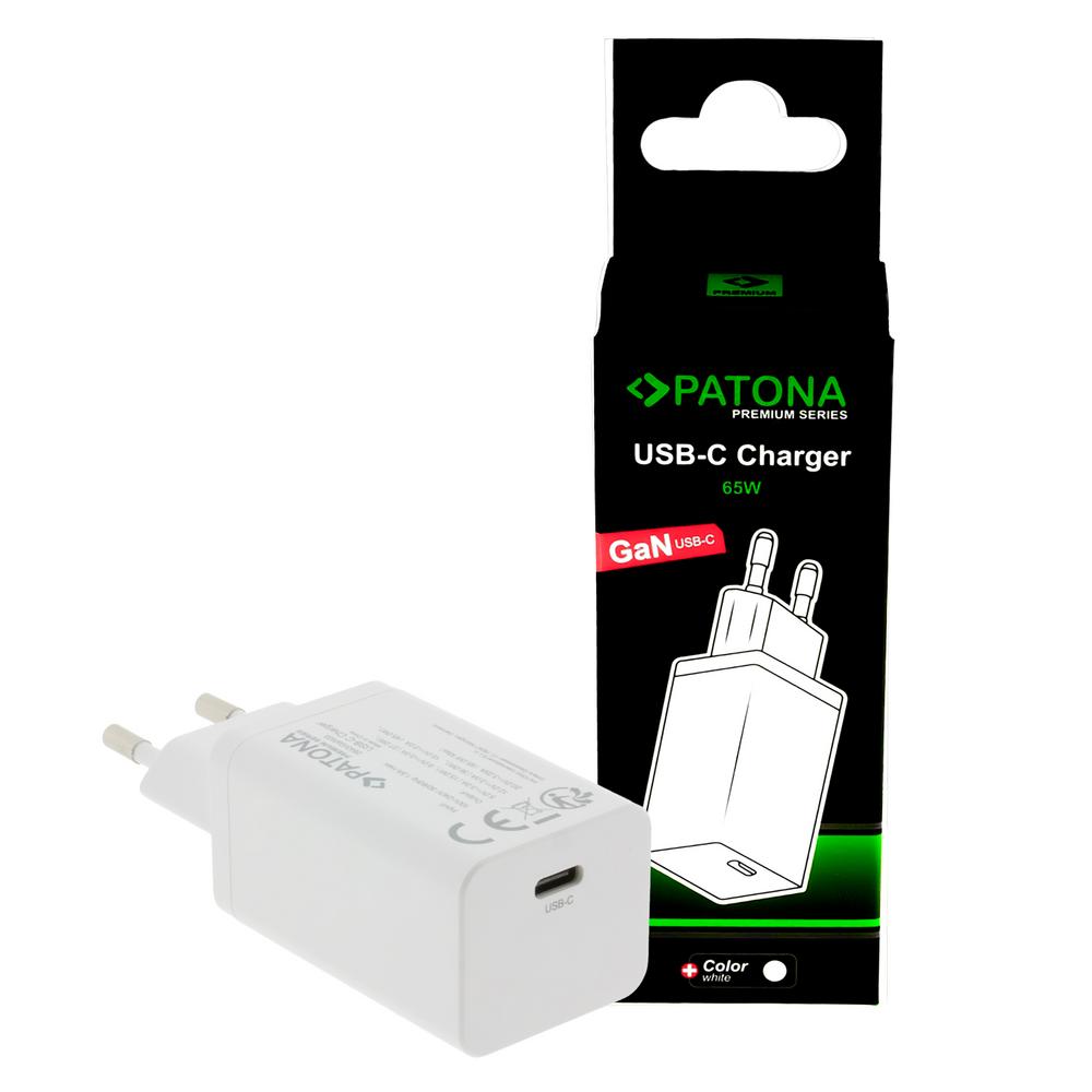 Adaptateur blanc PATONA Premium GaN PD65W 1x USB-C PD3.0 QC3.0 Adaptateur blanc PATONA Premium GaN PD65W 1x USB-C PD3.0 QC3.0