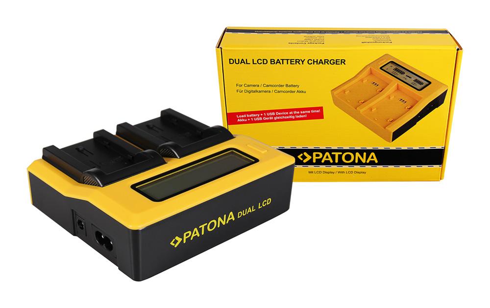 PATONA Dual LCD USB Caricatore per batterie JVC BNVF808 BN-VF808 BNVF808U BN-VF808U PATONA Dual LCD USB Caricatore per batterie JVC BNVF808 BN-VF808 BNVF808U BN-VF808U
