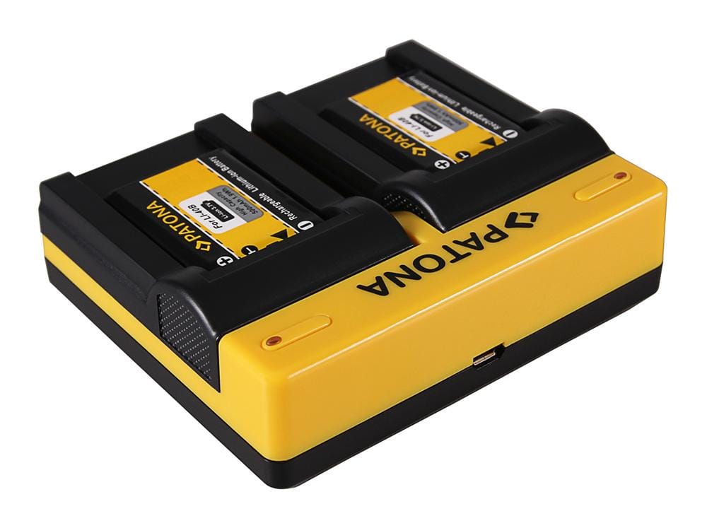 Caricatore Duale PATONA per Kodak Klic 7006, Olympus Li‑40B con cavo Micro‑USB