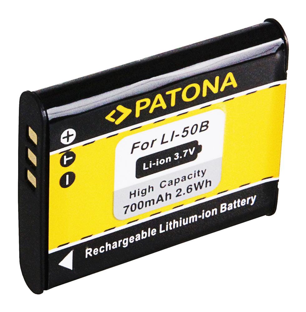 PATONA batteria per Olympus Li50B RICOH DB100 Pentax WG-8 D-Li92 mju 850S