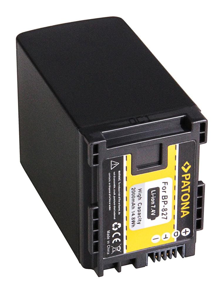 PATONA Batteria per Canon BP-827 FS10 FS100 FS11 FS200 FS21 FS22 iVIS FS10