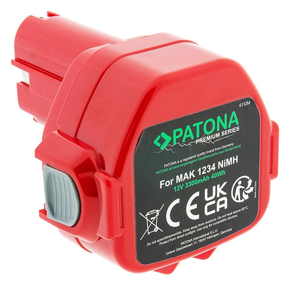 PATONA Premium Batteria per Makita 1234 1050 4000 5093 6000 8000 1050D 1050DA 1050DRA