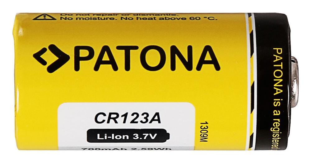 PATONA CR123A 16340 Li-Ion Battery 3.7 V 700 mAh for Digital Cameras, LED Flashlights, Laser Pointers, Video Surveillance Systems, Model Building PATONA CR123A 16340 Li-Ion Battery 3.7 V 700 mAh for Digital Cameras, LED Flashlights, Laser Pointers, Video Surveillance Systems, Model Building