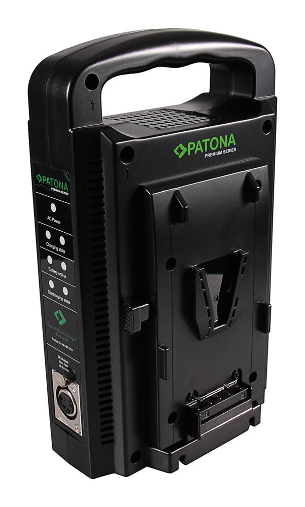 PATONA Premium Dual V‑Mount Charger for Sony BP‑95W BP‑GL65 BP‑190WS with 4‑Pin XLR Cable