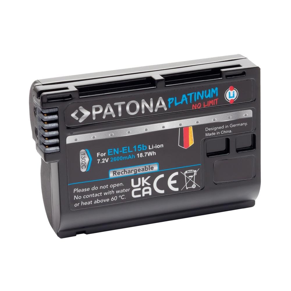 PATONA Platinum Batería para Nikon EN-EL15b D7000 D7100 D600 D610 D800 D800E D810 D850 Z7 V1 PATONA Platinum Batería para Nikon EN-EL15b D7000 D7100 D600 D610 D800 D800E D810 D850 Z7 V1