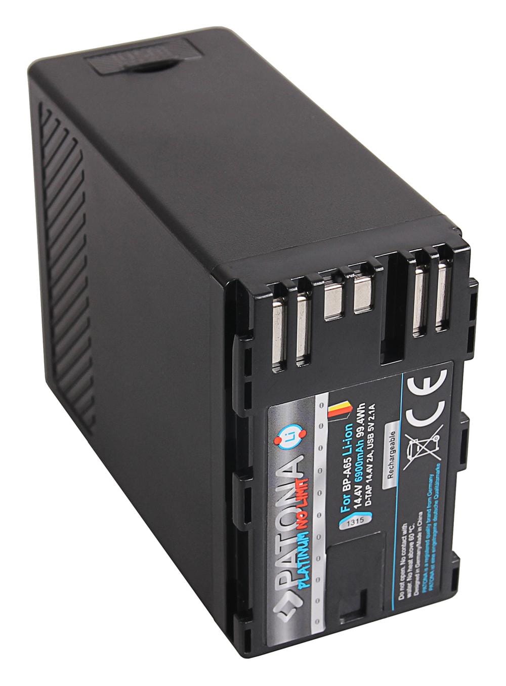 PATONA Platinum Batteria per Canon BP-A65 A60 A30 EOS C200 C300 Mark II XF705 Uscita D‑Tap USB