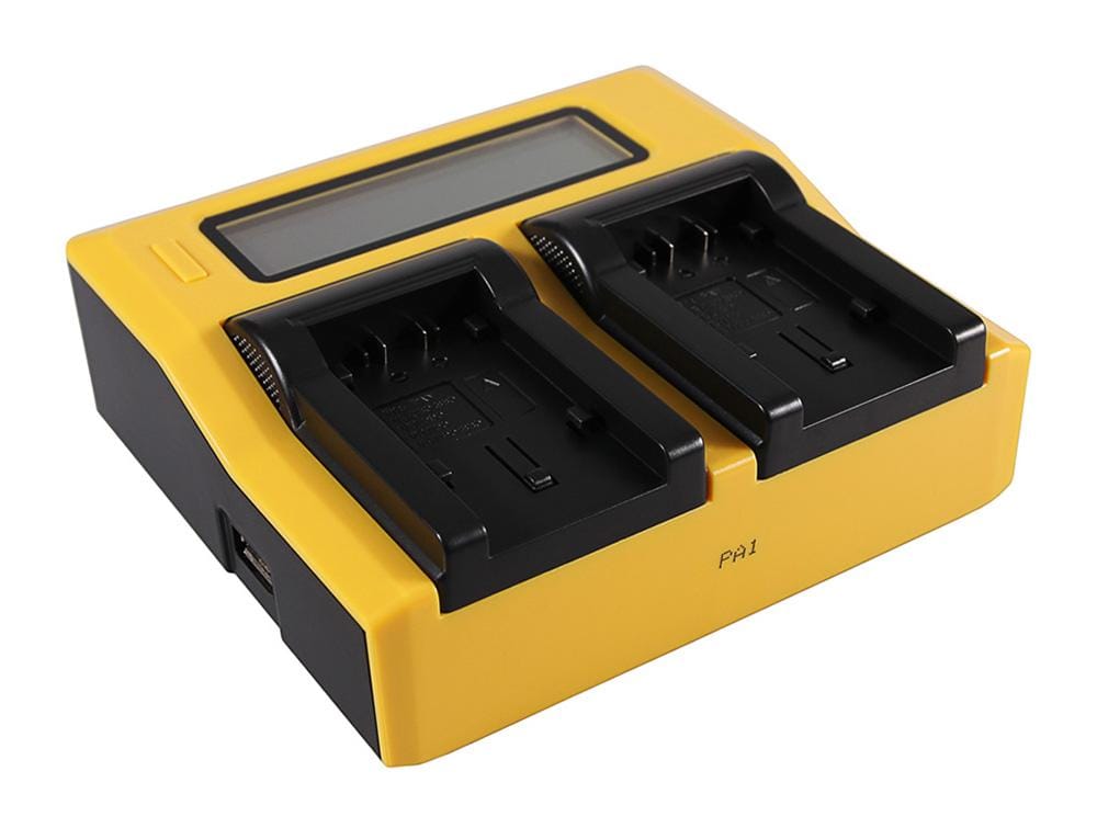 PATONA Cargador Dual LCD USB para Panasonic VBK 180 VBK 360 H H100 H101 H95 HC HCV700 HC‑V700