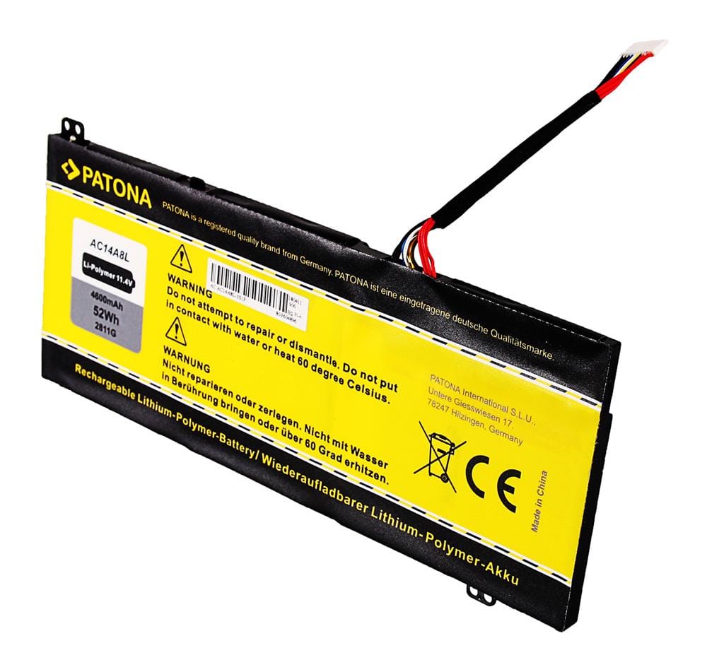 PATONA Bateria para Acer AC14A8L 3ICP7 61 80 KT.0030G.001 Aspire VN7 PATONA Bateria para Acer AC14A8L 3ICP7 61 80 KT.0030G.001 Aspire VN7
