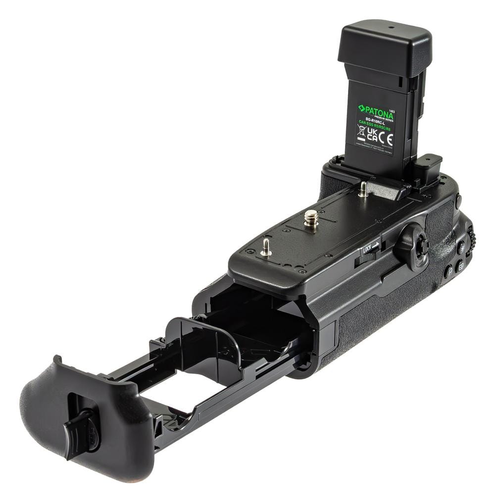 PATONA Premium Battery Grip BG‑R10 for Canon EOSR5 – fits 2 × LP‑E6, LP‑E6N or LP‑E6NH batteries, includes remote