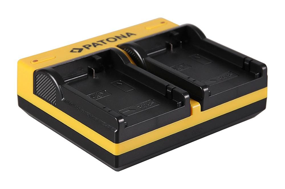 Caricatore Dual PATONA per Canon LP‑E8 EOS 550D 600D 650D 700D con cavo Micro‑USB