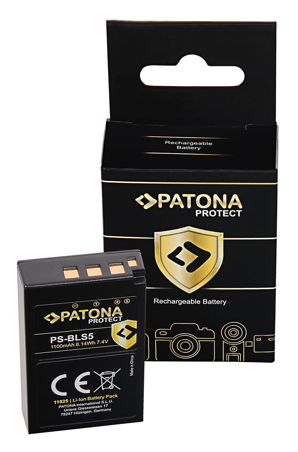 PATONA PROTECT bateria para Olympus BLS5 E-P3 E-PL2 E-PL3 E-PM1