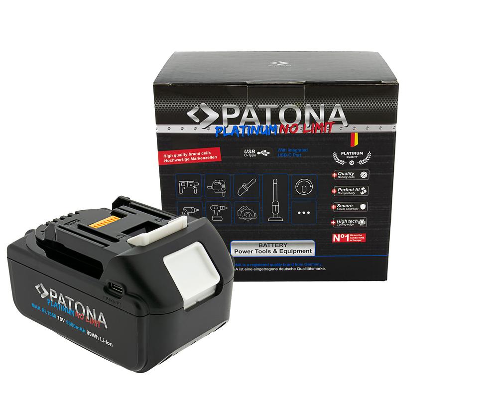 PATONA Platinum 18V Batteria Makita BL1850 per Serie LXT con USB-C PD65W In e Output