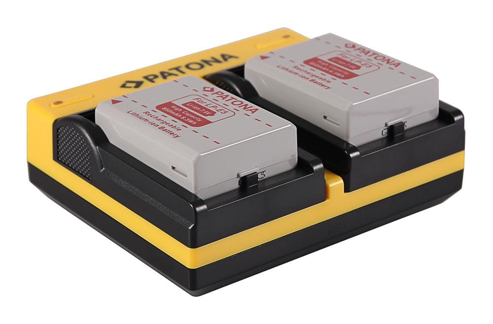 Caricatore Duale PATONA per Canon LP‑E5 – carica 2 batterie simultaneamente, incluso cavo Micro‑USB Caricatore Duale PATONA per Canon LP‑E5 – carica 2 batterie simultaneamente, incluso cavo Micro‑USB