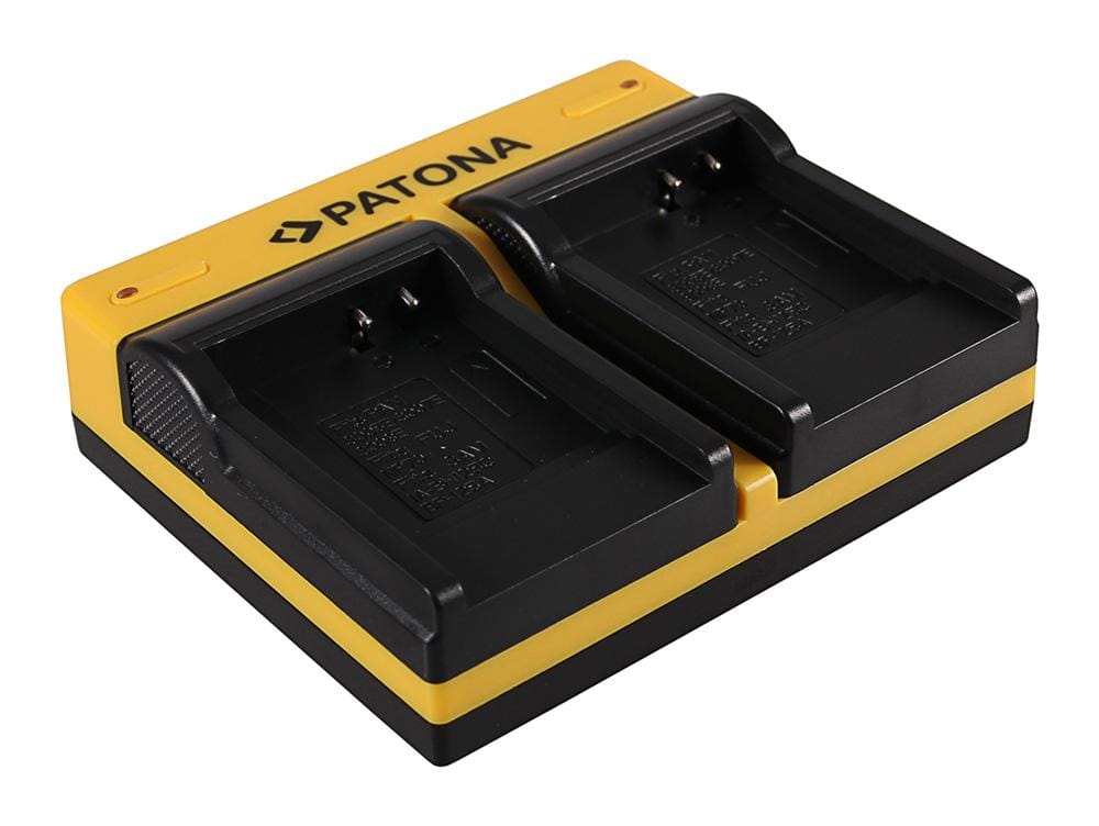 Caricatore Dual PATONA per fotocamere Casio Panasonic CGA-S007E Exilim EXZ150 EX-Z150 EXZ155 EX-Z155 con cavo Micro-USB