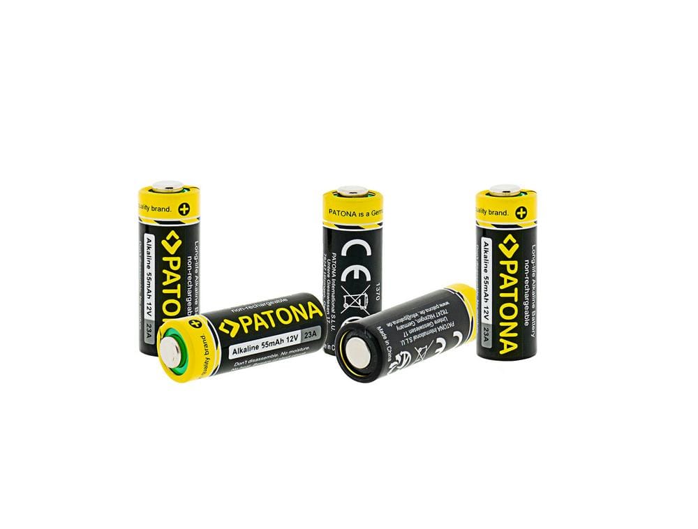 PATONA 5-Pack 12V Alkaline Battery for 23A A23 V23GA E11A MN21