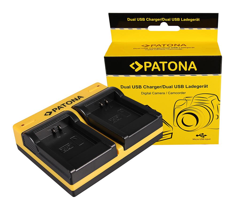 Carregador dual PATONA para Canon NB-11L IXUS 125HS 240HS NB-11L Powershot A1200 A2200 com Micro-USB incluído Carregador dual PATONA para Canon NB-11L IXUS 125HS 240HS NB-11L Powershot A1200 A2200 com Micro-USB incluído