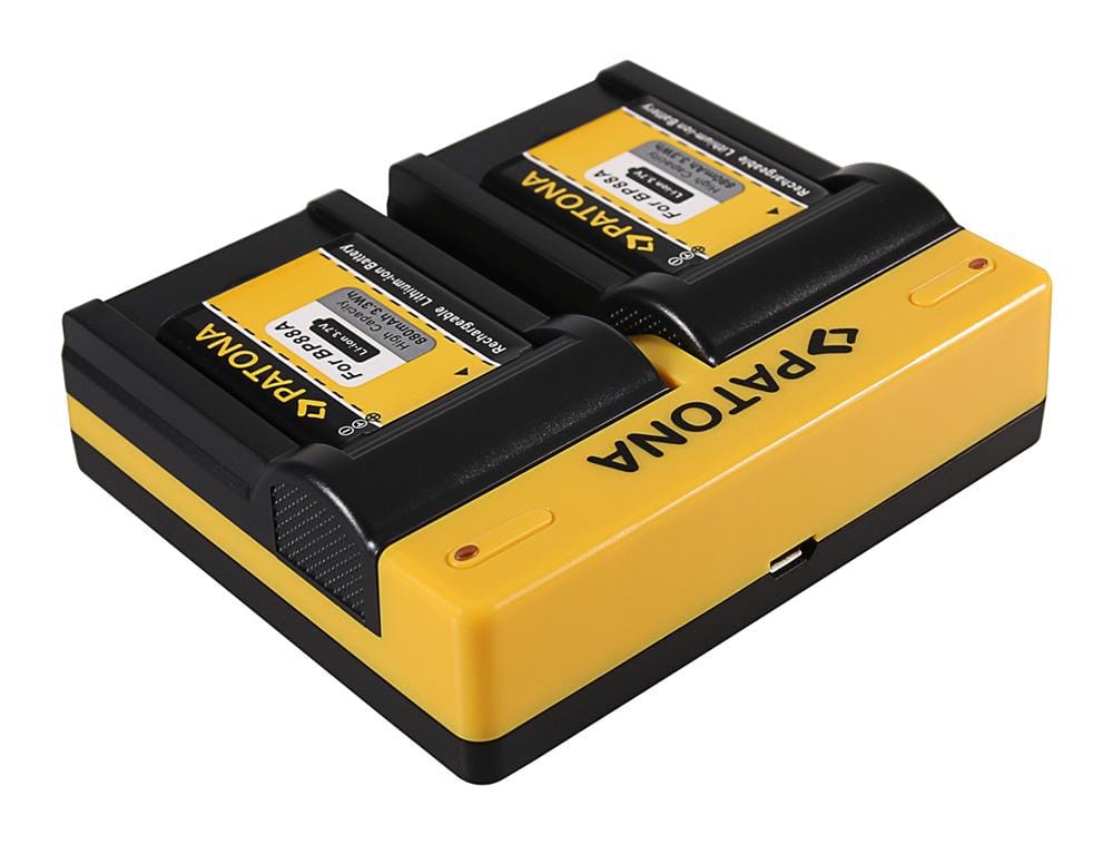 Cargador dual PATONA para Samsung BP-88A DV200 DV300 incl. cable Micro-USB Cargador dual PATONA para Samsung BP-88A DV200 DV300 incl. cable Micro-USB