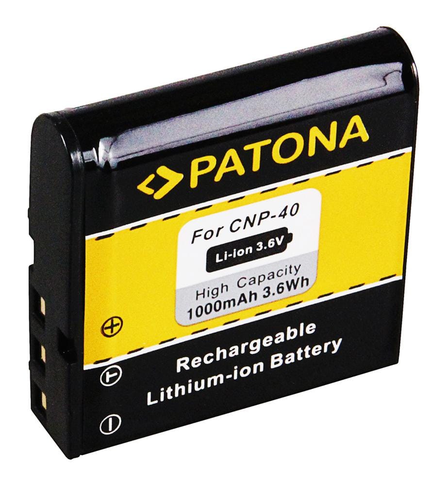 PATONA Batterie pour Casio NP-40 Exilim Zoom EX-Z100 EX-Z1000 EX-Z200