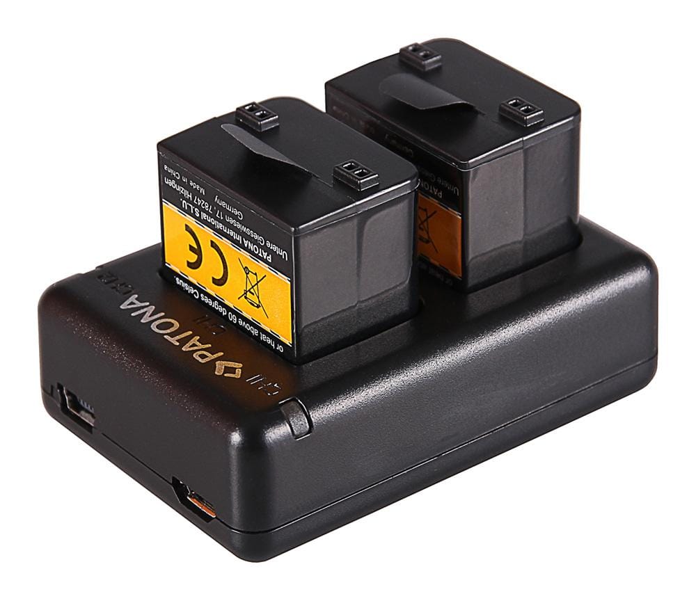 Carregador rápido dual PATONA para Garmin Virb XE GMICP902624 com cabo Micro-USB Carregador rápido dual PATONA para Garmin Virb XE GMICP902624 com cabo Micro-USB