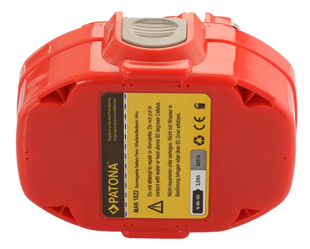 PATONA Batteria per attrezzi Makita 18 V 3000 mAh Ni-MH 1820 1822 1833 1834 1835 PATONA Batteria per attrezzi Makita 18 V 3000 mAh Ni-MH 1820 1822 1833 1834 1835