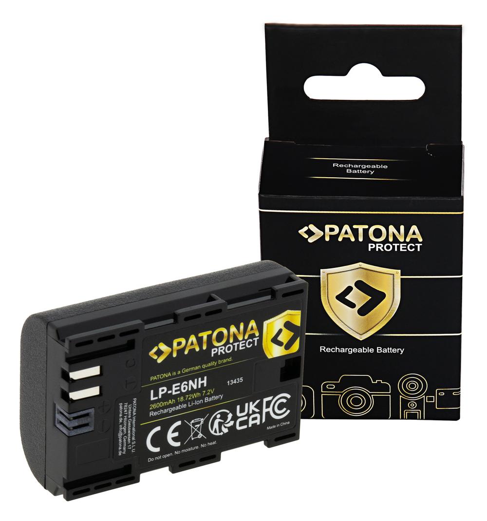 PATONA PROTECT Batterie LP‑E6NH pour Canon EOS R5, R6, R6II, R7