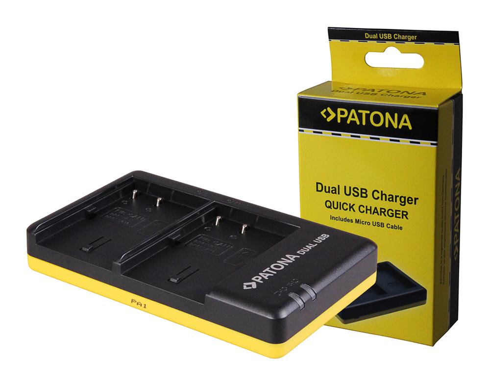 PATONA Carregador Dual Rápido para Canon BP-508 BP-512 com Cabo Micro-USB PATONA Carregador Dual Rápido para Canon BP-508 BP-512 com Cabo Micro-USB
