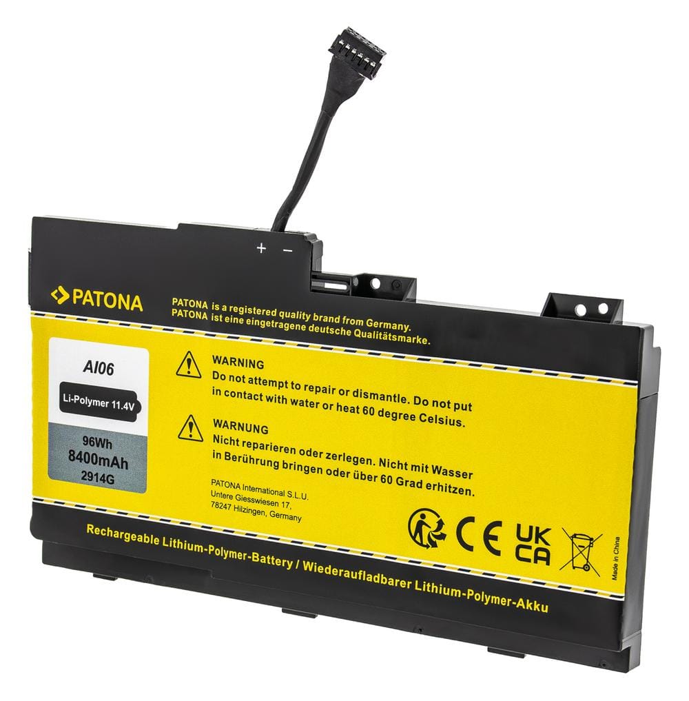 Batería PATONA para HP ZBook 17 G3 Serie Notebook 808397-421 AI06XL Batería PATONA para HP ZBook 17 G3 Serie Notebook 808397-421 AI06XL