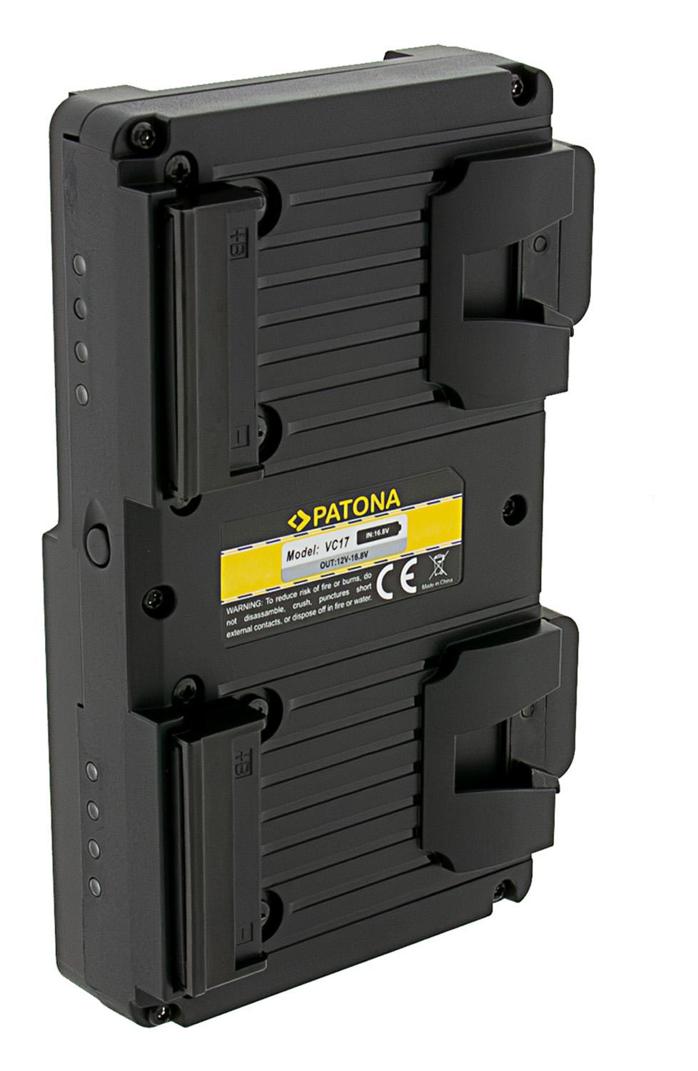 Adaptateur V‑Mount Hot Swap PATONA pour 2 batteries Nano PATONA avec fonction de charge D‑Tap