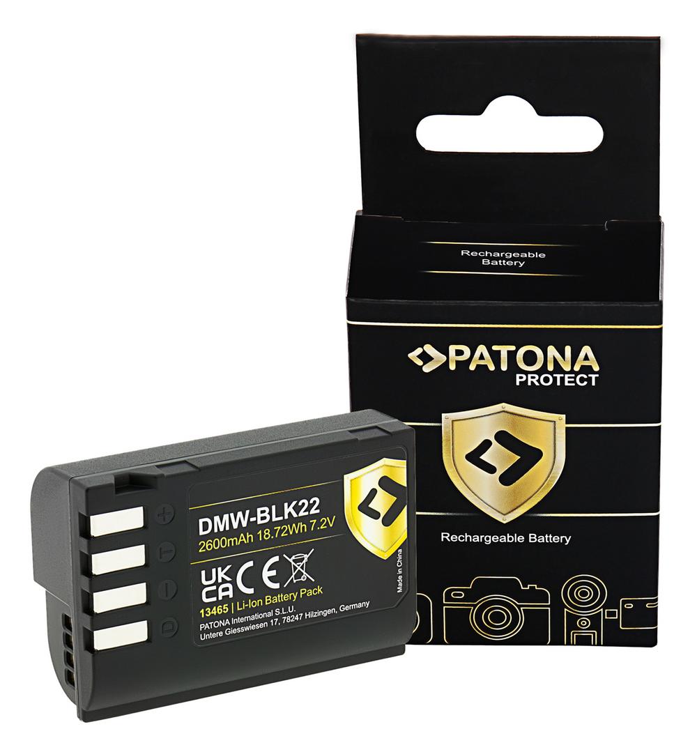 PATONA PROTECT Batteria per Panasonic DMW-BLK22 DC-S5 G9 GH5 GH5S GH6