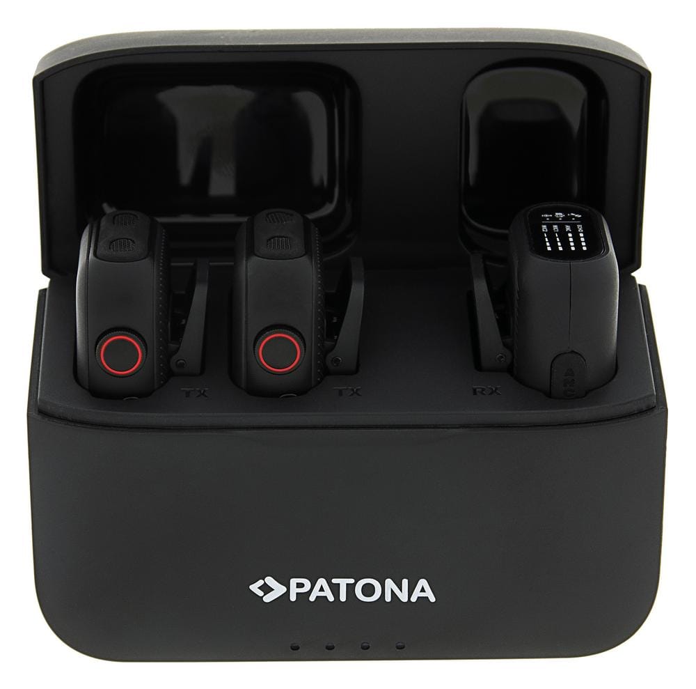 PATONA Premium Sistema Microfonico Wireless per Smartphone e Fotocamere DSLR PATONA Premium Sistema Microfonico Wireless per Smartphone e Fotocamere DSLR