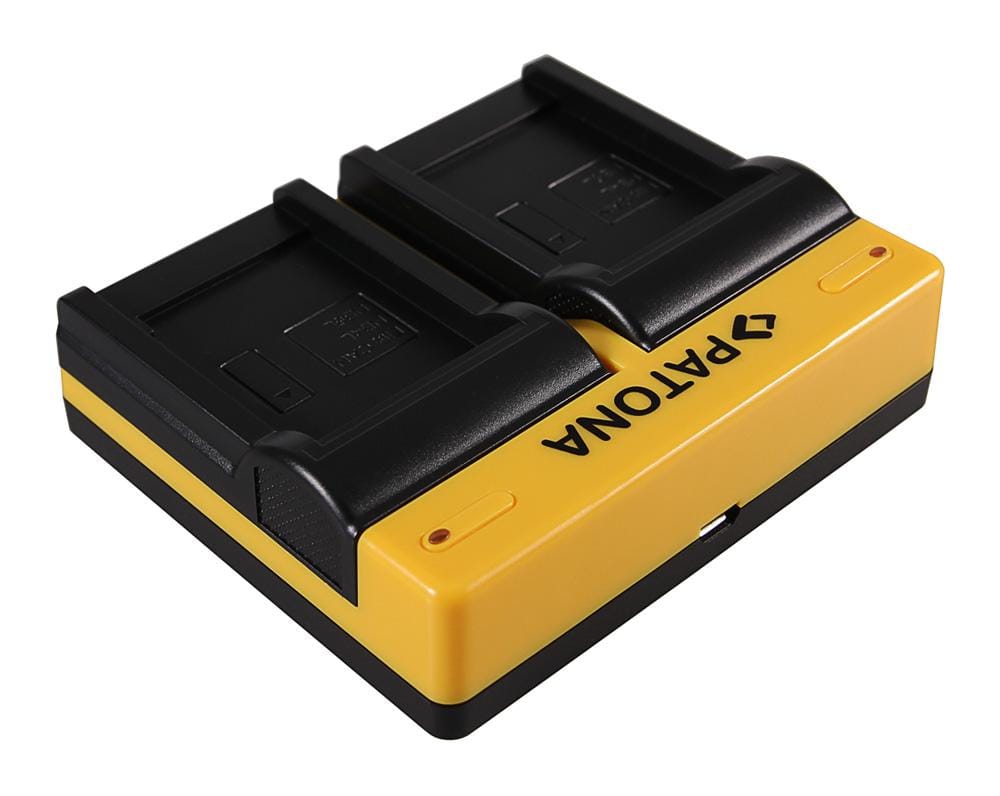 Caricatore Dual PATONA per Canon NB-4L, Digital Ixus i zoom, i7, 800 IS, 850 IS con cavo Micro-USB