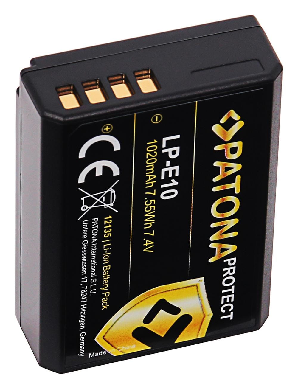 PATONA PROTECT Bateria para Canon LP‑E10 LPE10 EOS 1100D EOS 2000D EOS 4000D Kiss X50 EOS Rebel T3