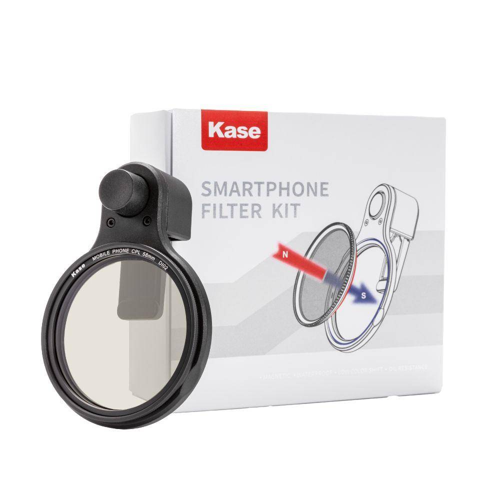 Filtro polarizzatore magnetico per smartphone 58mm con clip magnetica